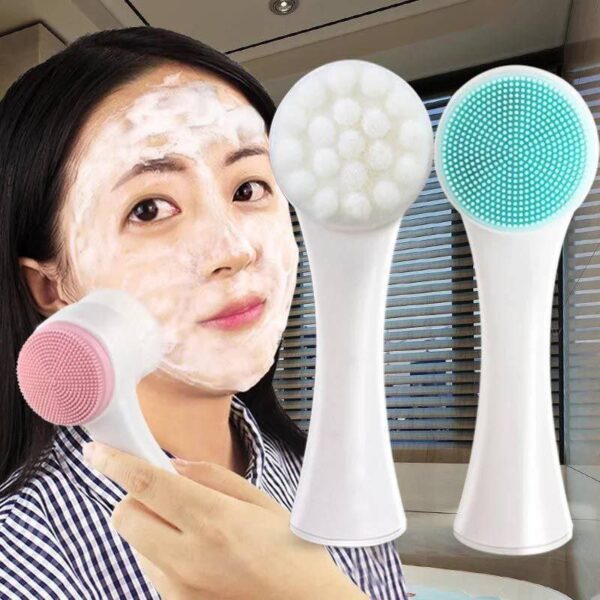 DOUBLE SIDED DEEP CLEANING FACE MASSAGER BRUSH - Image 3