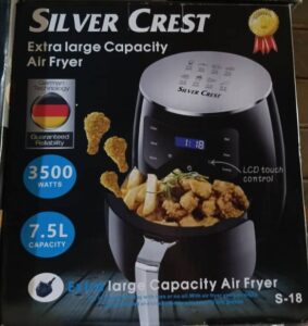 7.5L silver crest Digital Airfryer. 3500watts. Extra large capacity