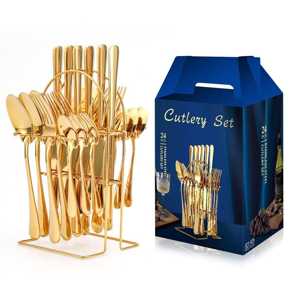 24pcs gold cutlery set Copy