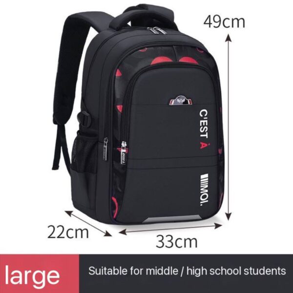 BIG SIZE QUALITY THICK  C’EST SCHOOL BAG ••BIG SIZE  49CM - Image 5