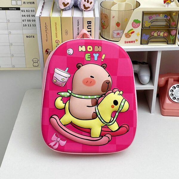 CAPYBARA QUALITY BEGINNER SHELL CHARACTER SCHOOL BAG/BACKPACK (SUITABLE FOR SCHOOL BEGINNERS AGE) AVAILABLE IN 6 DIFFERENT CHARACTERS - Image 2