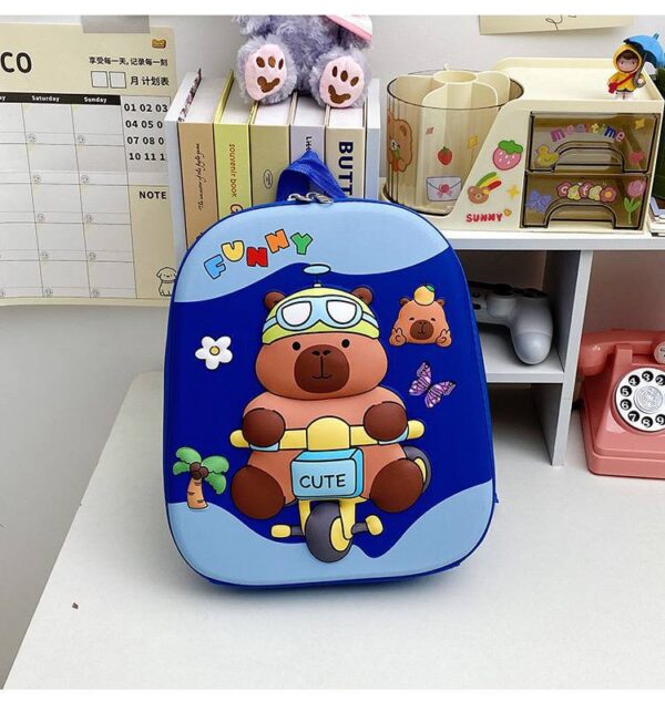 CAPYBARA QUALITY BEGINNER SHELL CHARACTER SCHOOL BAG/BACKPACK (SUITABLE FOR SCHOOL BEGINNERS AGE) AVAILABLE IN 6 DIFFERENT CHARACTERS - Image 5