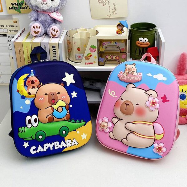 CAPYBARA QUALITY BEGINNER SHELL CHARACTER SCHOOL BAG/BACKPACK (SUITABLE FOR SCHOOL BEGINNERS AGE) AVAILABLE IN 6 DIFFERENT CHARACTERS - Image 8