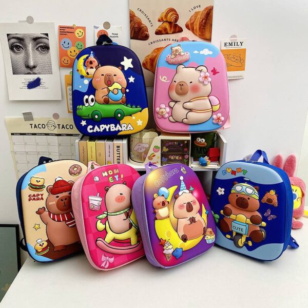 CAPYBARA QUALITY BEGINNER SHELL CHARACTER SCHOOL BAG/BACKPACK (SUITABLE FOR SCHOOL BEGINNERS AGE) AVAILABLE IN 6 DIFFERENT CHARACTERS - Image 3