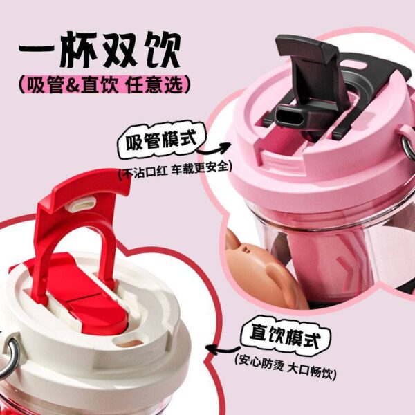 600ml PORTABLE WATER BOTTLE WITH STRAW - Image 5