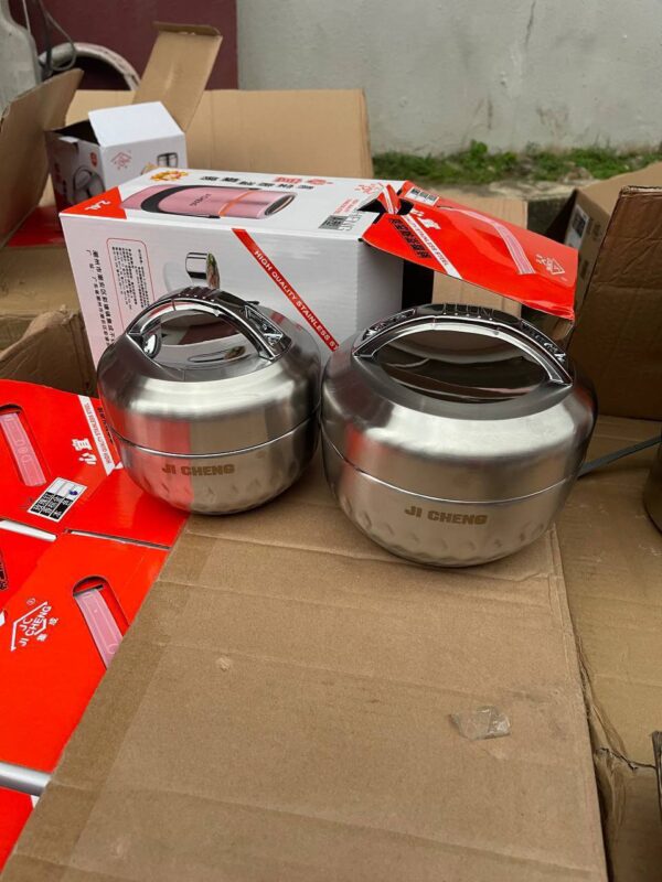 HANDHELD JU CHENG STAINLESS FOOD FLASK WITH INNER PLATE 

very hot 📌📌 - Image 2
