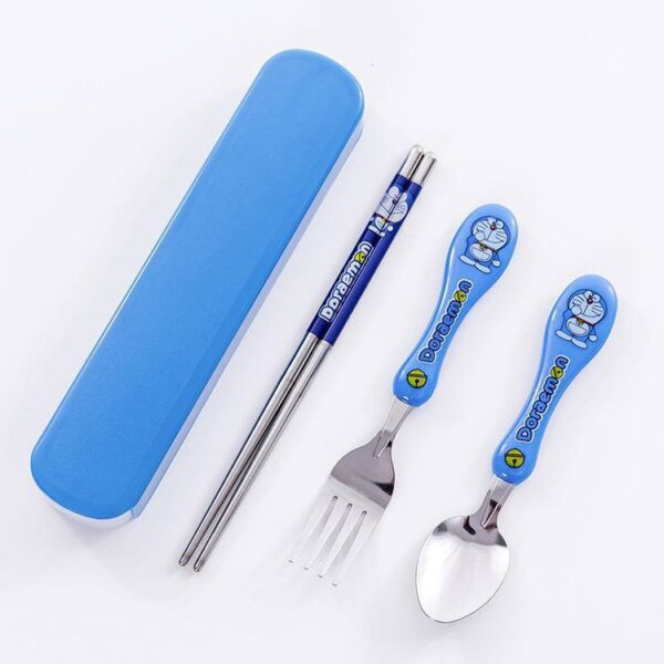 KIDS CUTLERY SPOON AND FORK WITH CASE DESIGN ONLY - Image 2