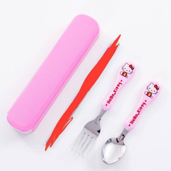 KIDS CUTLERY SPOON AND FORK WITH CASE DESIGN ONLY - Image 4