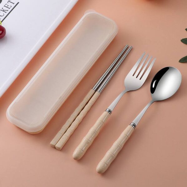 KIDS CUTLERY SPOON,FORK WITH CHOPSTICK IN A CASE - Image 4