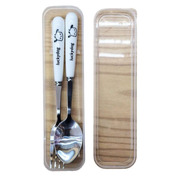 QUALITY TEENAGERS AND KIDS CUTLERY SPOON AND FORK WITH CASE - Image 2