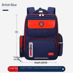 LARGE CAPACITY QUALITY STRONG BRITISH STYLE SCHOOL BACKPACK...BIG SIZE 41CM